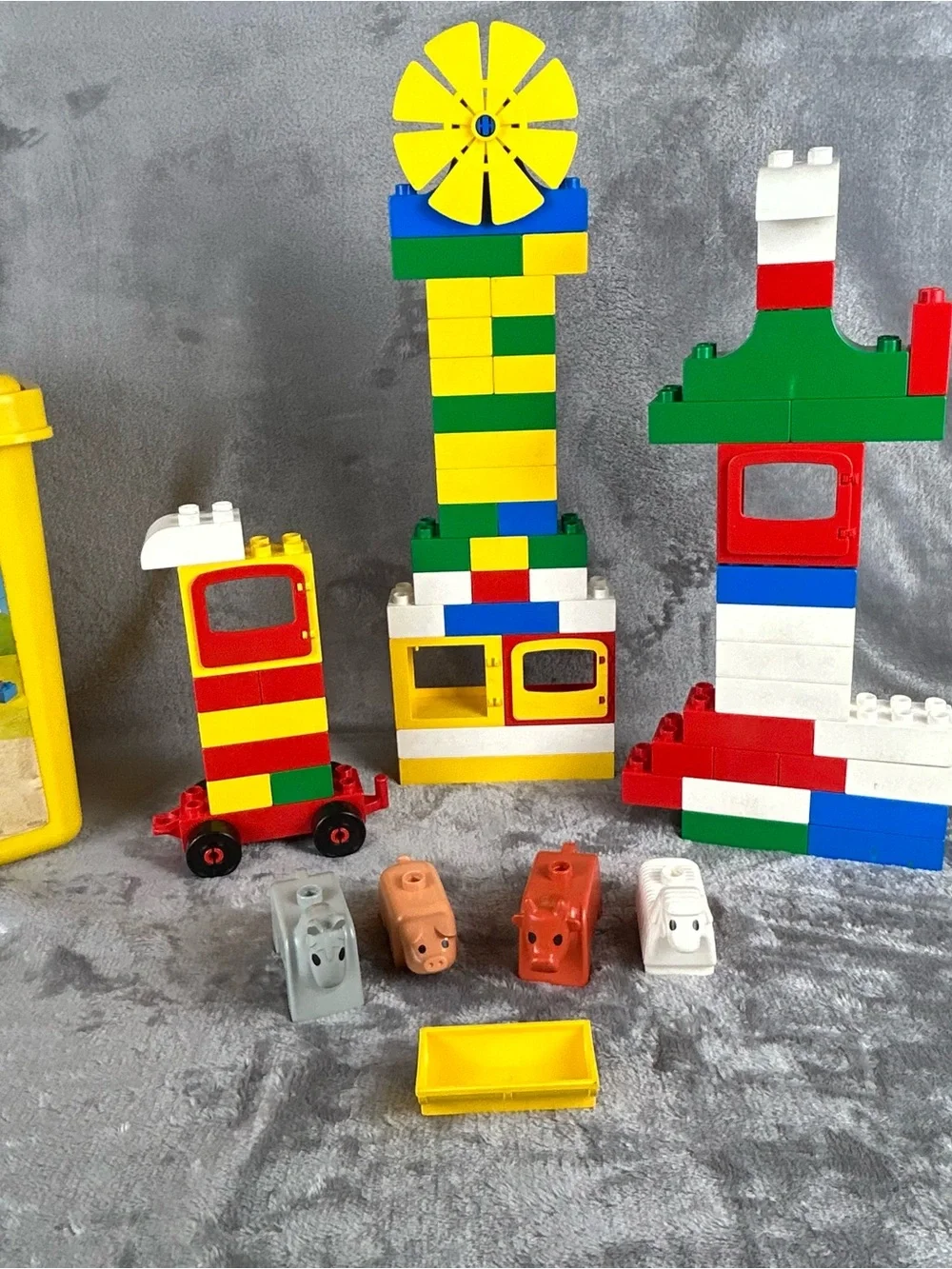 Vintage‎ Lego Duplo Incomplete Bucket Set 1684 Farm Animals Windmill Bucket